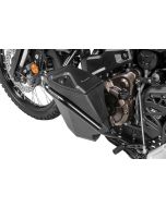 Toolbox with engine crash bar - retrofit kit - left side, stainless steel, black for Yamaha Tenere 700