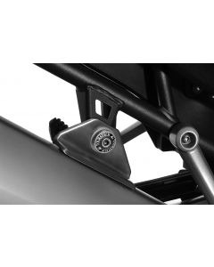 Cover for rear silencer mount, black anodised, for Triumph Tiger 800/ 800XC/ 800XCx/ Explorer